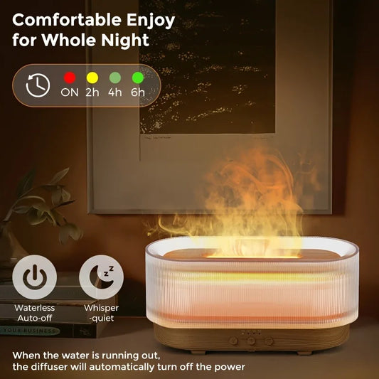 SEJOY 300ml Humidifier for Office Home Flame Aromatherapy Humidifier Ultrasonic Technology Essential Oil Aromatherapy Diffuser