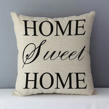 Popular Phrase Words Letters Printed Cozy Couch Cushion Cover Home Decorative Pillowcase 45x45cm Square Sofa/Bed Cushions Covers